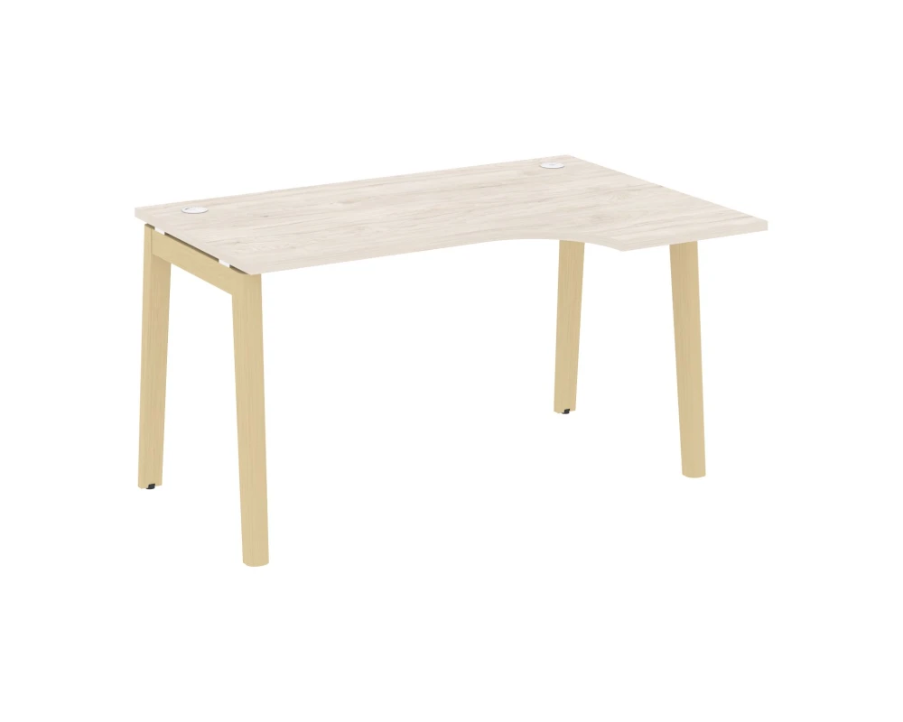 Стол эргономичный правый, опоры - массив дерева 138x98x75 Оникс Вуд / Onix Wood