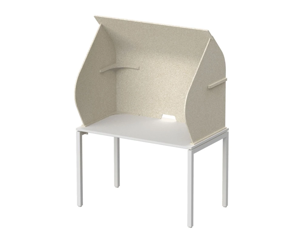 Кабина-капсула с фигурными боковыми стенками 158х72х140 Forest Office Лебединый пух